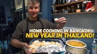 Cooking Home Food Alone / Happy New 2024 Year Thailand! / My Condo Tour in Bangkok