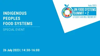 UNFSS+2  Indigenous Peoples Food Systems