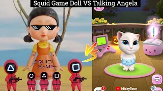 Squid Game Doll VS Talking Angela I Green Light, Red Light | MickyToon