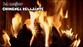 CHIMENEA RELAJANTE sonido de fuego, lluvia, viento y tormenta lejana.  The best Relaxing Fireplace