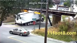 11foot8 bridge crash compilation