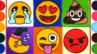 Menggambar Dan Mewarnai Emoji, emotikon | jelly Coloring emoticon