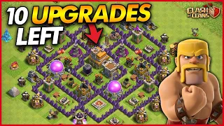 FINAL 10 UPGRADES ON THE TH7!! | Farm to Max Town Hall 7