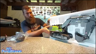 Unboxing RC Huina 1593 and test.         My first RC Excavator