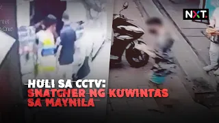 Huli sa CCTV: Snatcher ng kuwintas sa Maynila