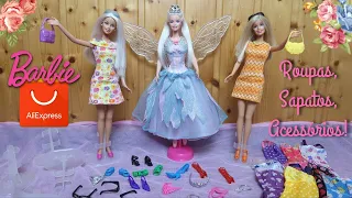 Barbie no Aliexpress 👠 Review de Sapatos, Roupas, Acessórios e Suporte para Bonecas