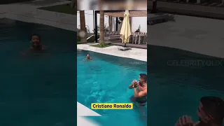 Cristiano Ronaldo Throwing his son into pool #original bravo mateo #ronaldo  #short #shorts