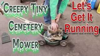 This cemetery mower is creepy, will it run? 🪦