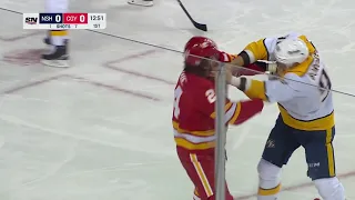 NHL Fight - Predators @ Flames - Borowiecki vs Ritchie - 02/11/2021