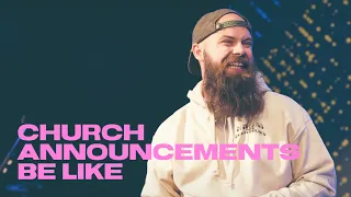 Church Announcements Be Like | Sunday Cool Studios