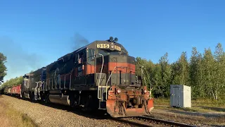 3 freight trains at Wells Maine! M427, M426, and DO-1!