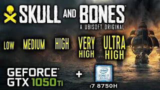 GTX 1050 Ti in Skull & Bones - Benchmark All Graphics Setting + TAA, FSR 2 - Gameplay