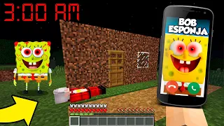 QUIEN LLAMO A BEBE NOOB A LAS 3 AM ¿BOB ESPONJA? 2020 - MINECRAFT TROLL + ROLEPLAY