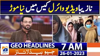 Geo News Headlines 7 AM - Amir Liaqauat - Video Scandal - Dania Shah | 26th Jan 2023