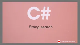 How to search for a specific string in C# | C# string manipulation program | C# interview question