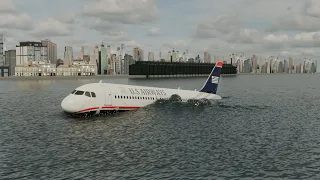 US Airways Flight 1549 Blender Landing Animation