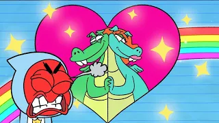Red-Faced Boy! Dragon in Love! | Boy & Dragon | Cartoons for Kids