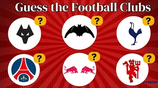 GUESS THE FOOTBALL CLUBS BY A PART OF THEIR LOGOS | FOOTBALL TRIVIA QUIZ 2024