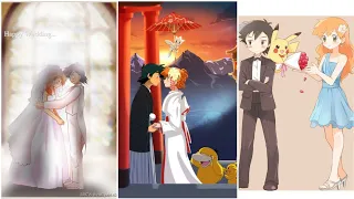 Pokemon ll Ash and Misty cute wedding pics 🌺🌸