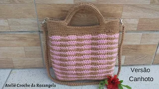 (Versão Canhoto) Tutorial Bolsa de Croche no Ponto Ondas Muito Fácil de Fazer | Você Precisa Dela!