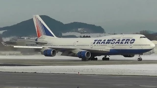 Transaero Boeing 747-446 [EI-XLC] landing at Salzburg Airport