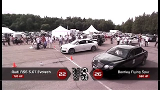 Moscow Unlim 500 Audi RS6 vs Bentley Flying Spur