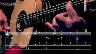 GREENSLEEVES (Easy Arrangement) - Full Sheet Music/TAB - Classical Guitar Arrangement