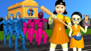 Scary Teacher 3D - NickJoker Troll Doll Squid Game On Street with Coffin Dance Compilation