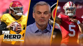 Do 49ers deserve criticism for Trey Lance, Caleb Williams 'undecided' about 2024 draft? | THE HERD
