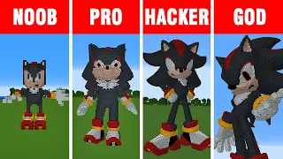 Minecraft NOOB vs PRO vs HACKER vs GOD: Shadow the Hedgehog STATUE BUILD CHALLENGE in Minecraft