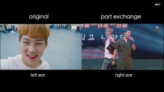 【COMPARISON】몬스타엑스(MONSTA X) - 반칙이야 self-cam ver. vs part exchange ver.