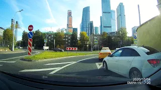 По красивой осенней Москве на машине: Фили-Белорусская-Сущевка. Moscow Drive 2K.