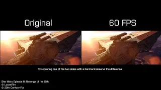 Battle of Coruscant 60 FPS vs 30FPS comparison - Star Wars Episode III