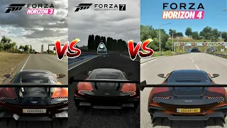 2016 Aston Martin Vulcan vs FH4 vs FM7 | Top Speed Battle - Stock || Fully Tuned