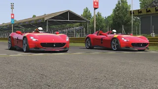 Ferrari Monza SP1 vs Ferrari Monza SP2 at Monza Full Course