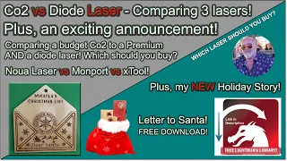 Co2 vs Diode Laser, Comparing 3 Lasers! Which one should YOU buy? Plus an EXCITING ANNOUNCEMENT!