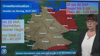 25.07.2021 Unwetterinformation - Deutscher Wetterdienst (DWD)