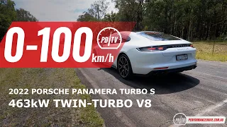 2022 Porsche Panamera Turbo S 0-100km/h & engine sound