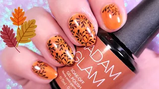 Can you stamp over gel with regular nail polish? | Madam glam stamping leaves nail art
