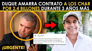 ¡EL COLMO! DUQUE AM4RRA CONTRATO A LOS CHAR POR 2.4 BILLONES DURANTE 3 AÑOS MÁS