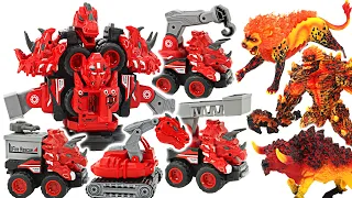 Fire! Construction dinosaur transforming combined robot dispatched! | DuDuPopTOY