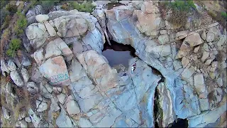 Drone footage of tenaja falls, Southern California