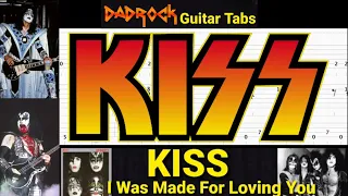 I Was Made For Loving You - KISS - Guitar + Bass TABS Lesson