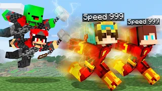 OVERSPEED Speedrunner VS THORS Hunter - in Minecraft Maizen JJ and mikey (Nico & Cash Omz)