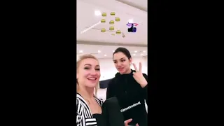 Olympic channel instagram stories with Evgenia Medvedeva and Aljona Savchenko [ENG subtitles]