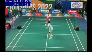 BAC 2022: Anthony Ginting ke 8 Besar Bikin Lawan Jatuh Bangun,  Anthony GINTING Vs Kenta NISHIMOTO