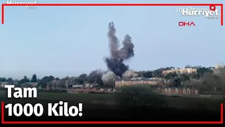 İngiltere'de İkinci Dünya Savaşı'ndan Kalma Bomba Kontrollü Bir Şekilde Patlatıldı!