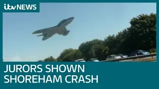 Jurors shown footage of Shoreham Airshow crash | ITV News