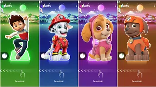 Paw Patrol🐾 Pups | Ryder  🆚 Marshall 🆚 Skye 🆚 Zuma | Tiles Hop EDM  |🥇🎶🏆