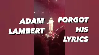 Adam Lambert forgot his lyrics😂 #adamlambert #queen